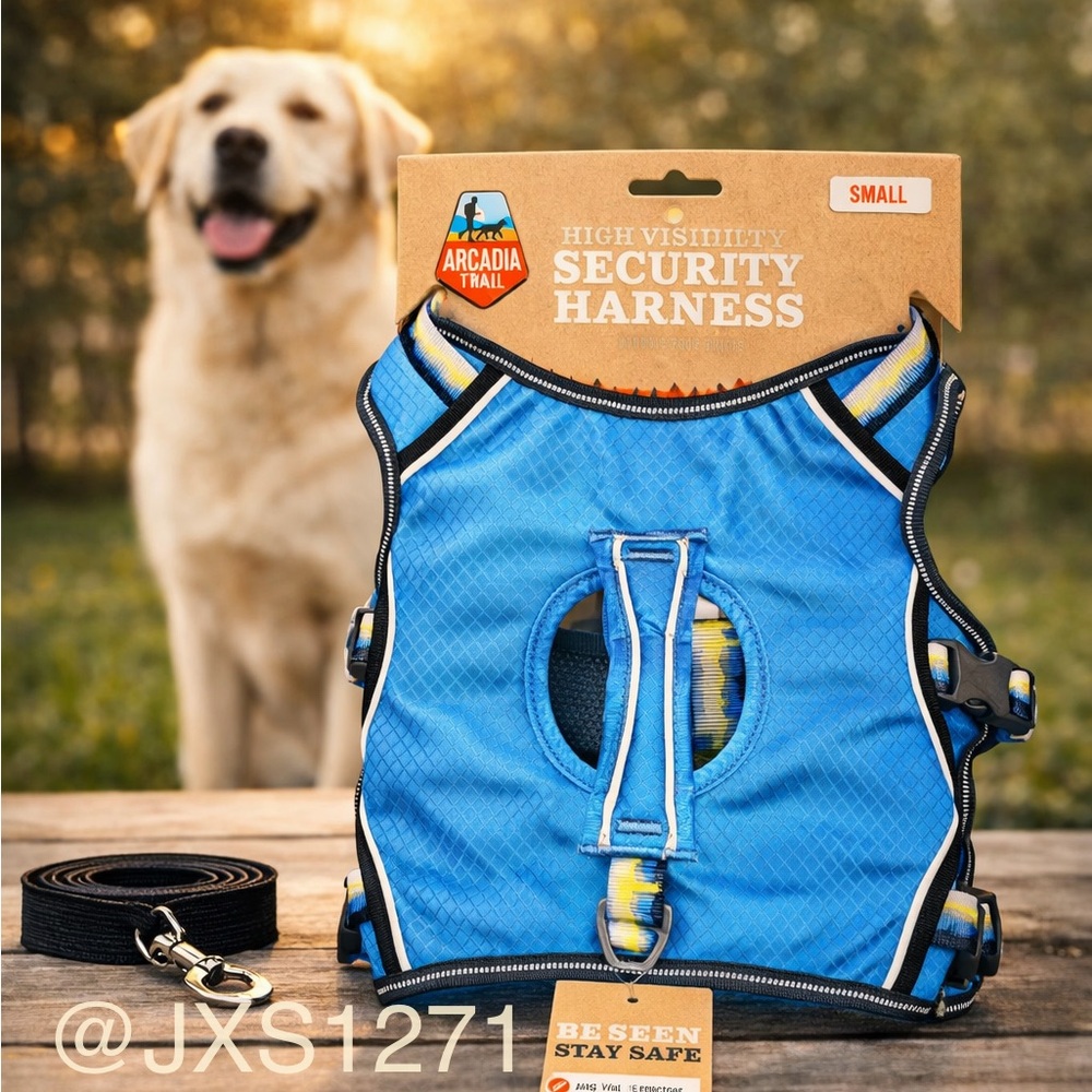 Arcadia Trail 🐾 High-Visibility Security Dog Harness – Small – Blue – Brand New